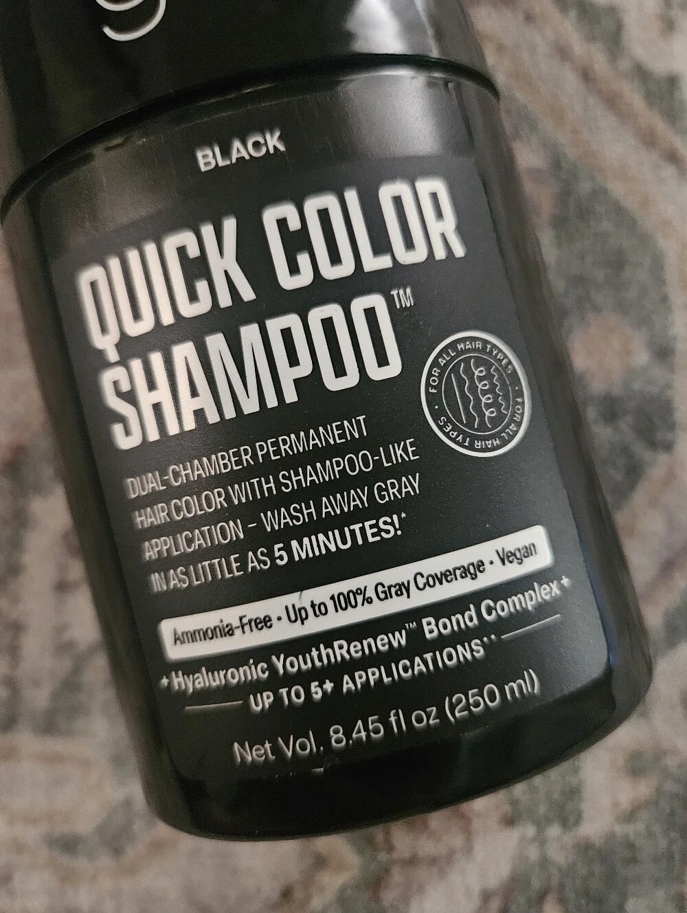 No Grey Quick Color Shampoo- Black